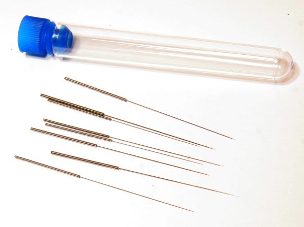 Set of 10 Stainless Steel Gas Jet cleaners from 0.2mm up to 1.0mm